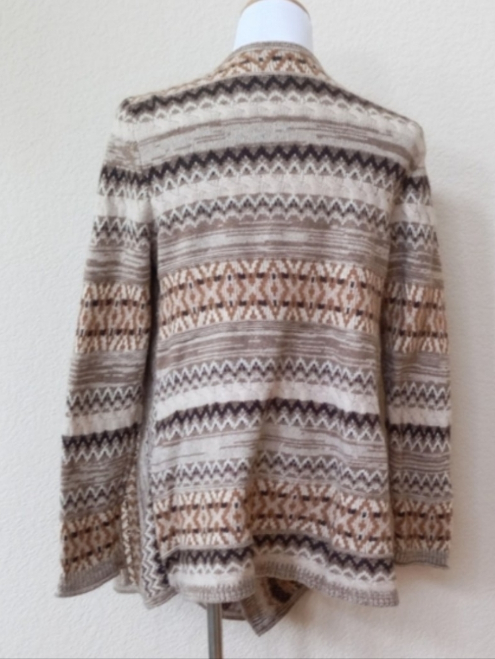 J. Jill wool and alpaca blend open front waterfall cardigan sweater - Picture 5 of 9